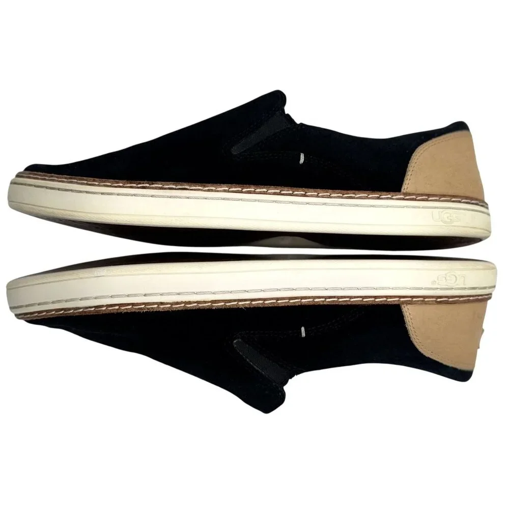 UGG Tan & Black Suede Slip-On Shoes Womens Size 9 - Picture 2 of 7